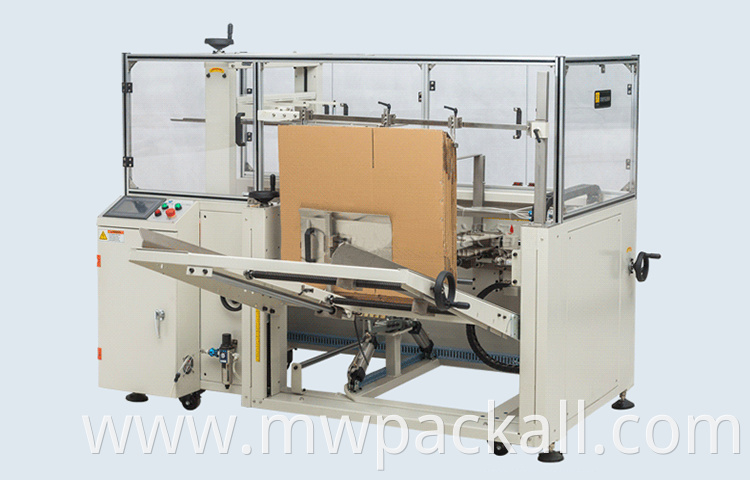 Customized case box carton erector and sealer machine for packing line